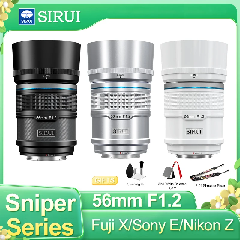 

SIRUI Sniper APS-C 56mm F1.2 Large Aperture Fixed Focus AF Auto Focus Lens for Sony E FE Nikon Z FX Fuji X