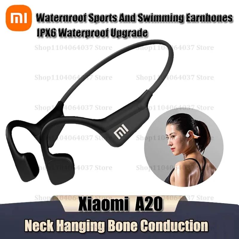 XIAOMI A20 Bone Conduction Earphone Wireless Bluetooth Sport Earbud Neckband Waterproof Headphone Touch Control Headset for IOS