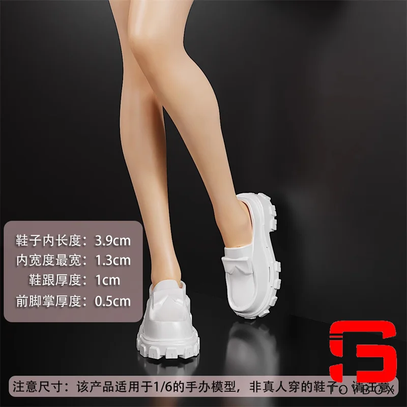 Sapatos ocos multicoloridos de soldado feminino em escala 1/6, modelo adequado para bonecos de corpo de figura de ação de 12 ''