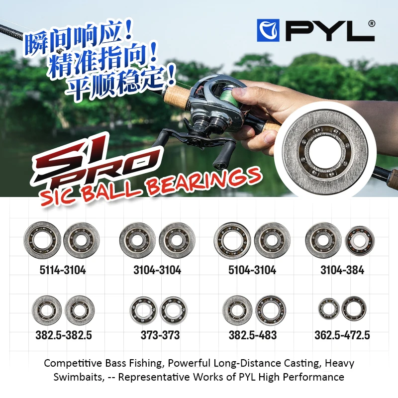 PYL Cuscinetto a sfere in ceramica 1pc per mulinello da pesca al lancio/tamburo SHIMANO DAIWA ABU Riparazione mulinello/Kit di modifica fai da te
