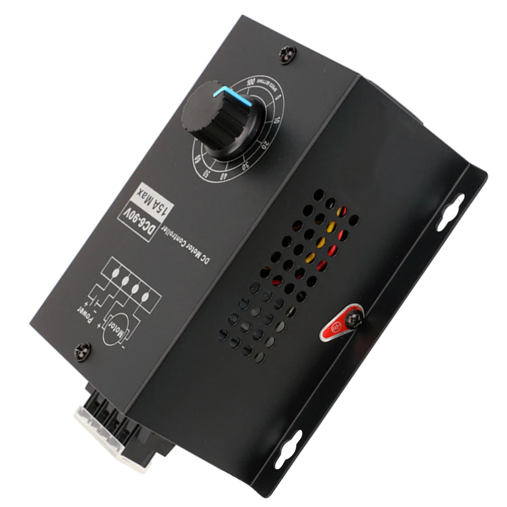 Black DC Motor Controller 10000W Motor Regulator Motor Controller Voltage 6-90V for vapor Emission 105 Black DC