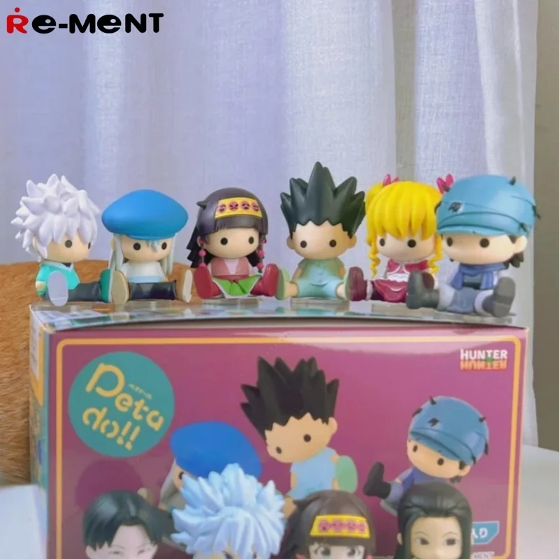 Genuine Re-Ment Hunter X Hunter Beanie Eyes Election Killua Kate Naniga Action Figure Blind Box Anime Doll Collection Gifts