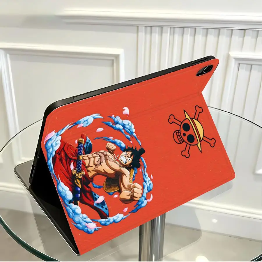 O-One Pieces Luffy With Pencil Holder Case for Xiaomi Pad 5 6 7 8 Pro Redmi Pad SE K Pad 8.8 9.7 12.4 Inch Pad 6s Pro 7 Ultra
