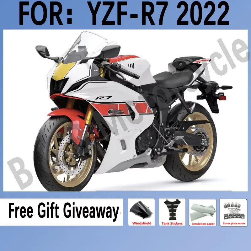 

New ABS Motorcycle Fairings Kit Fit for YAMAHA YZF-R7 2022 2023 2024 R7 2022 Bodywork Fairings Set Red White