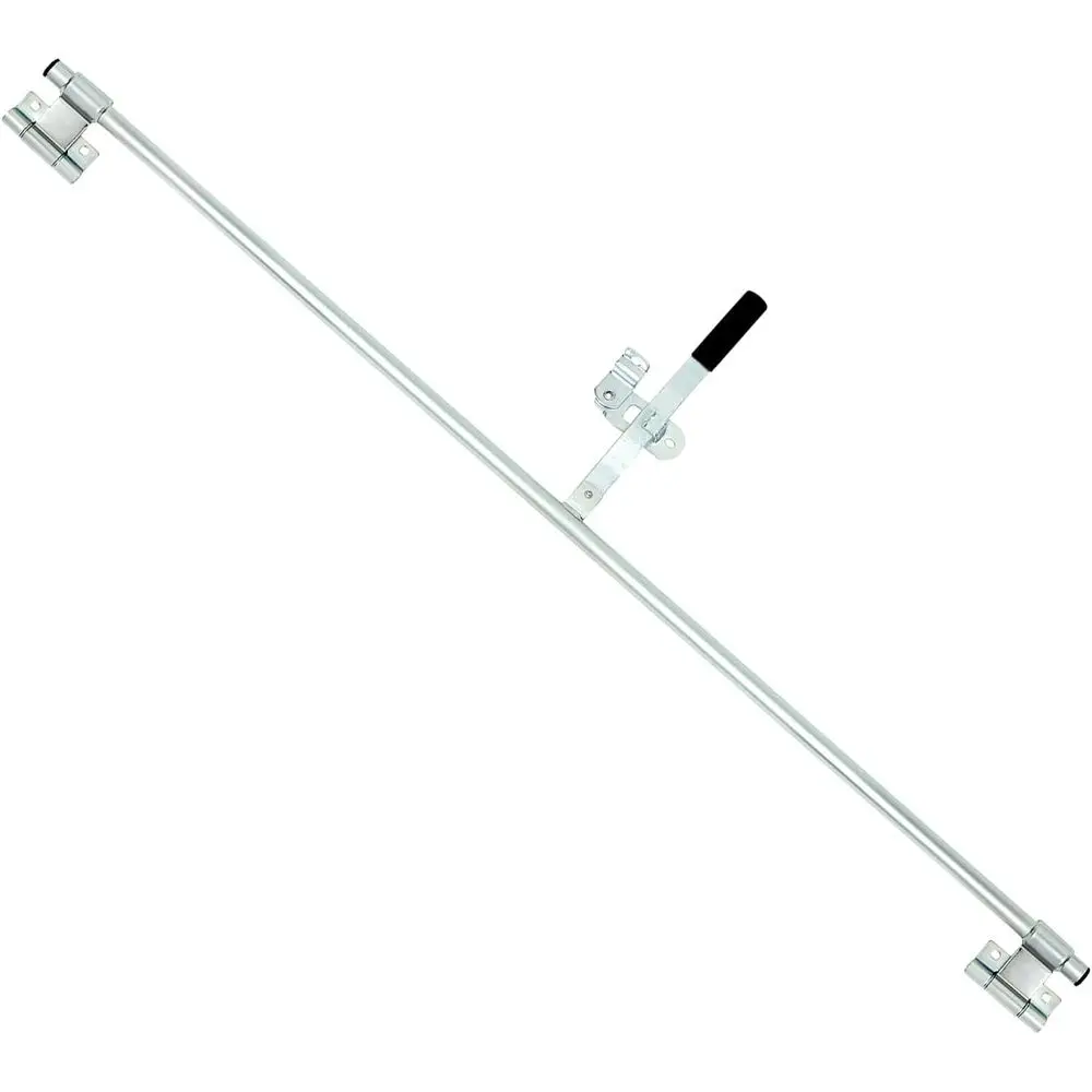 قفل قضيب كامة مقطورة البضائع، 2 حزمة مزلاج باب مقطورة 55 بوصة، مطلي بالزنك، منحدر قابل للطي وباب RV قابل للطي للأسفل، مفصل واحد #3