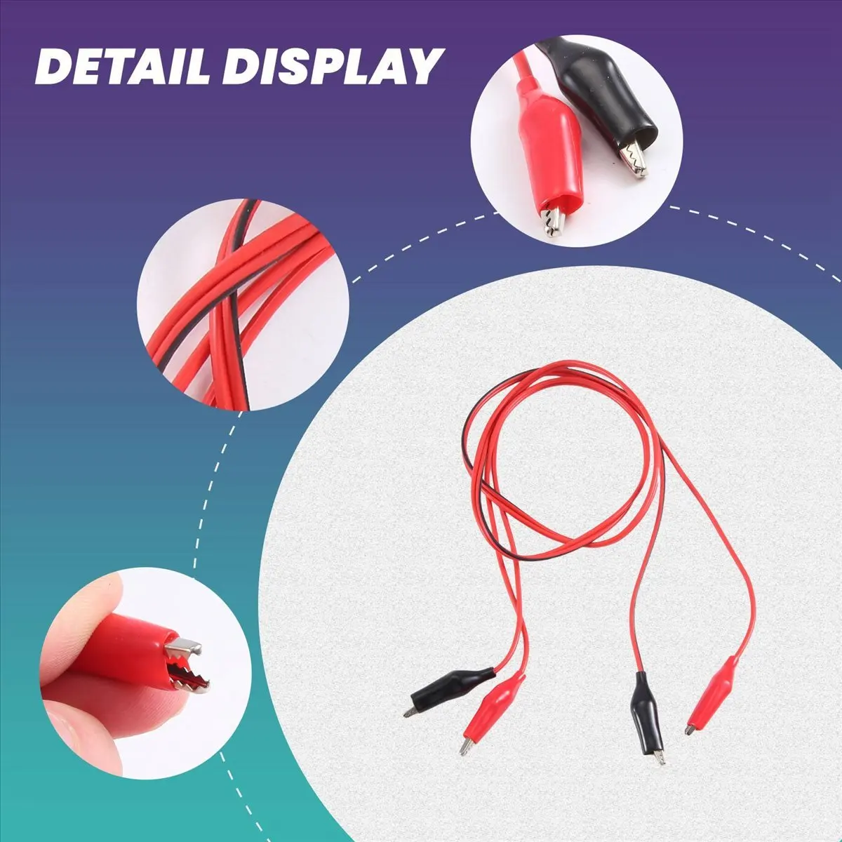 #11R 1M Double-end Alligator Clips Test Lead Jumper Wire,Double-end Test Lead ,()