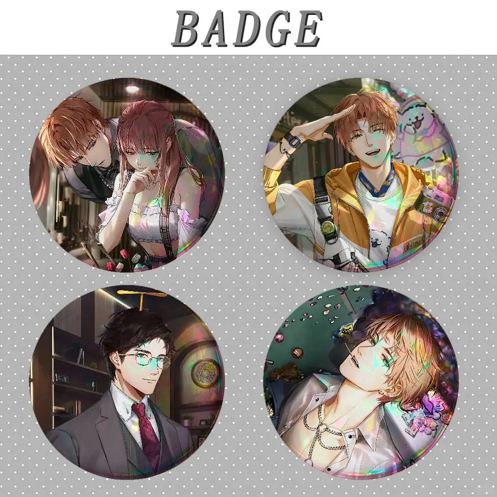 L-Light And N-Night Otome Game Badges Tinplate Soft Button Pin Brooch Metal Badge Custom Jewelry Accessories Hat Bag Lapel