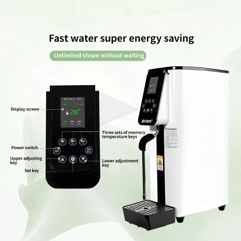 Commercial Fully Automatic Milk Tea Water Boiler Steam Milk Foam Machine Coffee Espresso Frother Steamer Machine