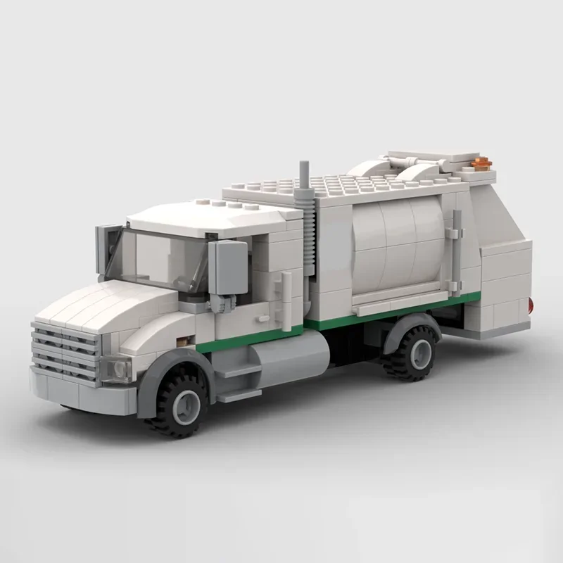 Urban Sanitation Series Moc Building  Brick Garbage Truck Model  Technology Blocks Gifts Toys For DIY  Assembly Gift Sets