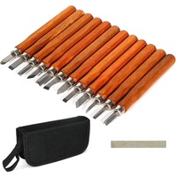 12pcs Wood Carving Tools Chisel Woodworking Carving Cutter Hand Tool Set Chisel DIY Peeling Handmade Knife Tool Set