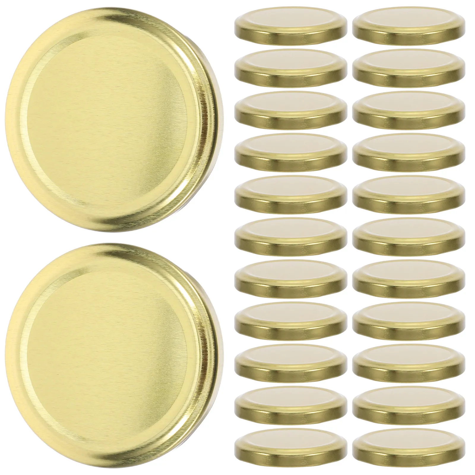 50Pcs Tinplate Jar Lids Regular Mouth 66Mm Airtight Moisture Proof Canning Caps for Pantry Organization Storage