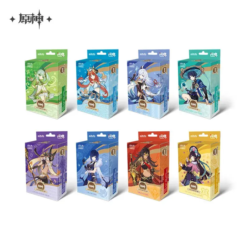 

[Genuine] miHoYo Game Genshin Impact Genius Invokation TCG Pre Pack of Battle Card Anime Prop Accessories Cosplay Halloween Gift