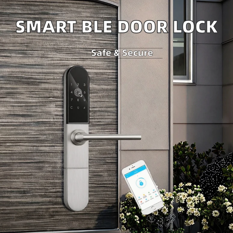 قفل باب ذكي WiFi مع رمز رقمي من سبائك الألومنيوم، أمان عالي للأبواب النحاسية #2