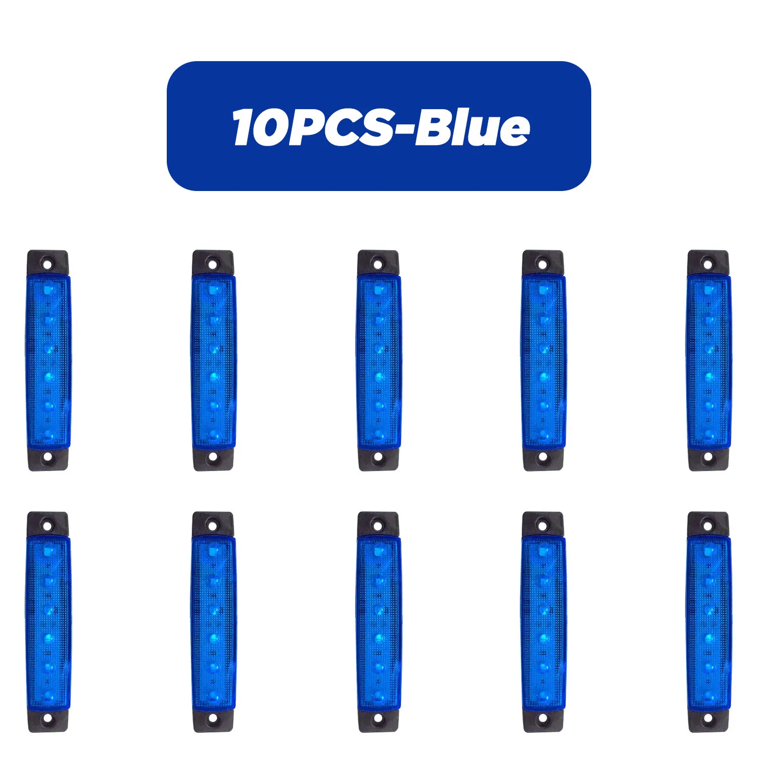 10 STKS 12 V-24 V Led Zijmarkeringslichten Autolichten Voor Achter voor Vrachtwagens Cabine RV Trailer Amber/Rood/Wit/Groen/Blauw