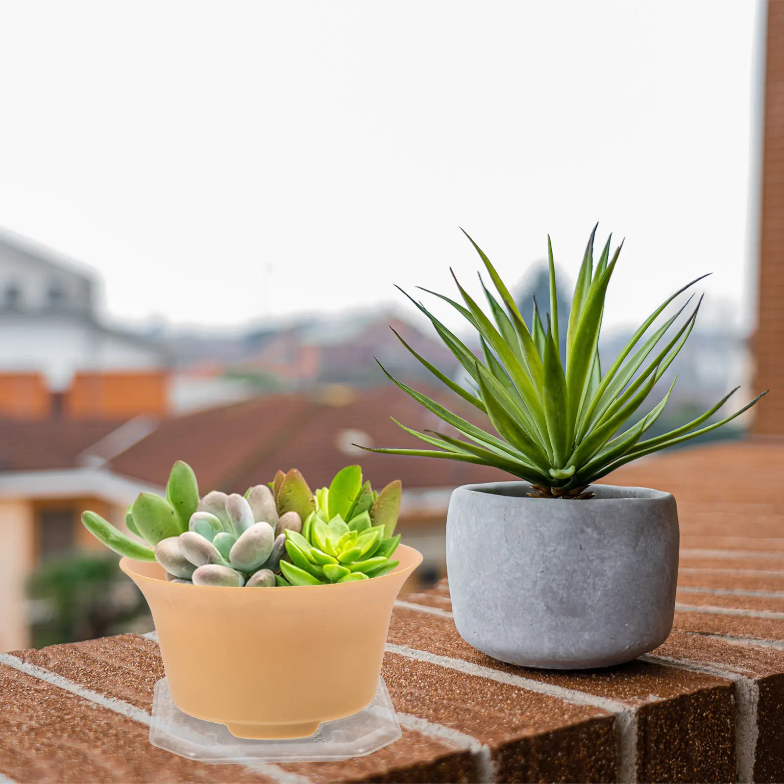 50Pcs Square Plant Saucers Heavy Duty Thick Plastic Succulent Pots Drainage Tray Indoor Outdoor Plant Water Catcher
