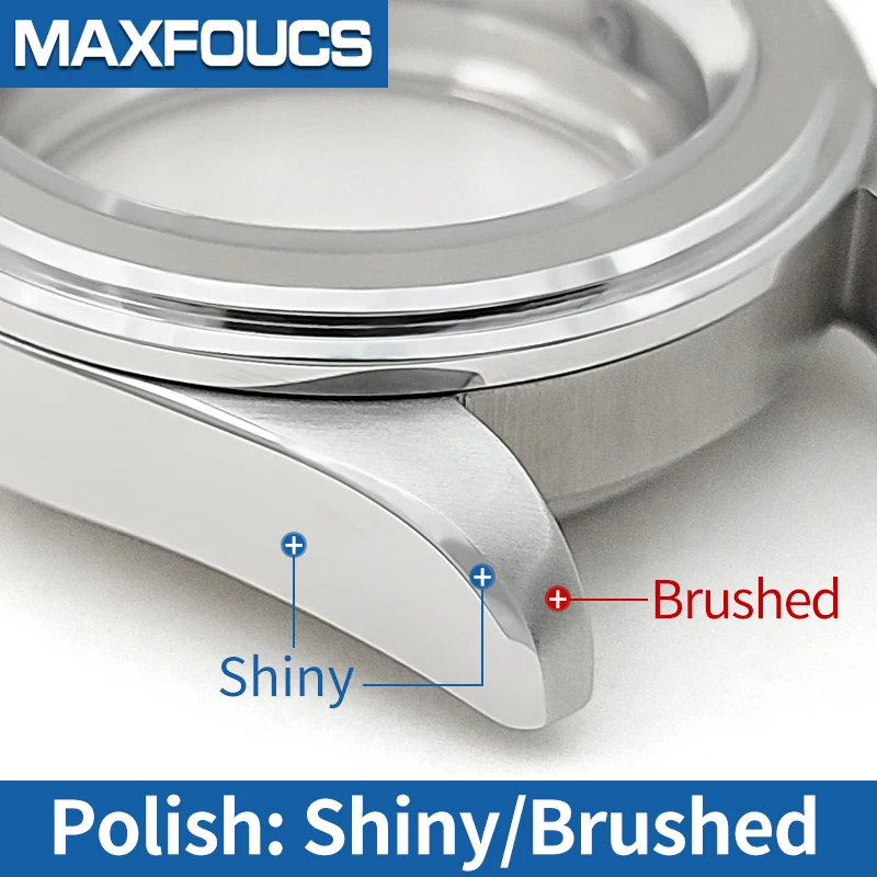 Pilot Watch Case Polished Steel Finish Silver For SKX SKX007 NH35