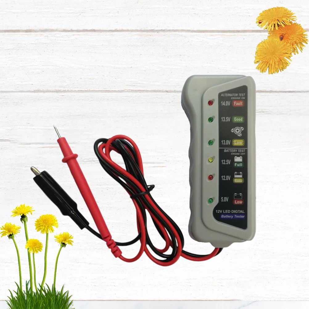 

Smart 12V Tester System Analyzer Digital Monitor Car Accumulator Practical Measuring Tool Led Indicator Durable