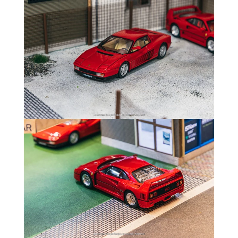 PreSale TW 1:64 FERRARI TESTAROSSA 1984 F40 1987 Magazine Limited In Books Diecast Car Model Collection Toys Tarmac Works