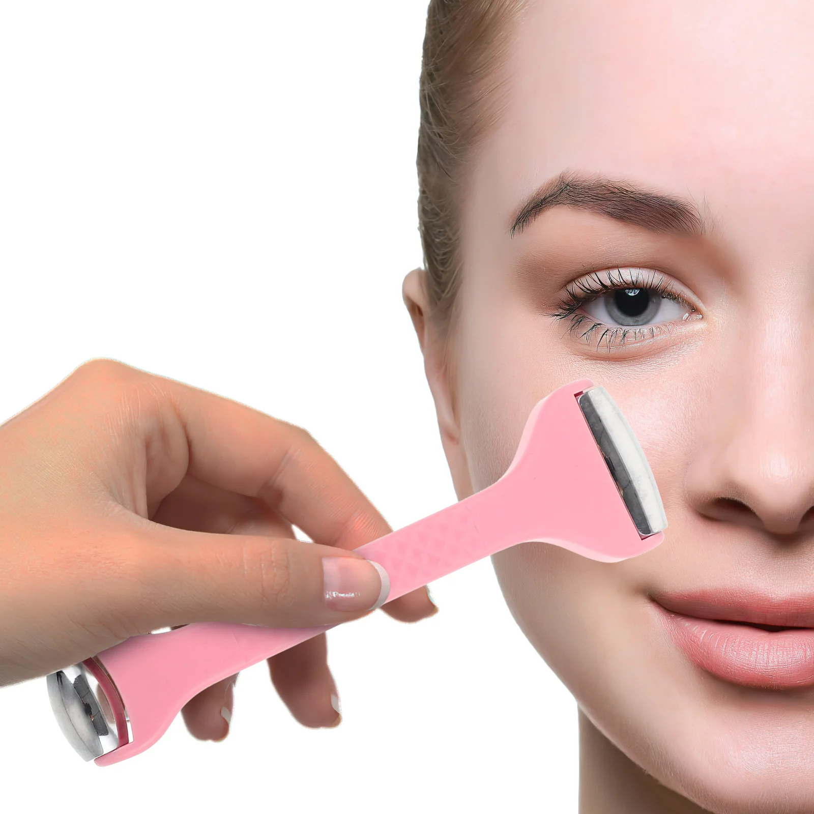 Rodillo para el cuidado de los ojos y la cara para mujer, masajeador Facial duradero y resistente, herramienta para aliviar la hinchazón, belleza
