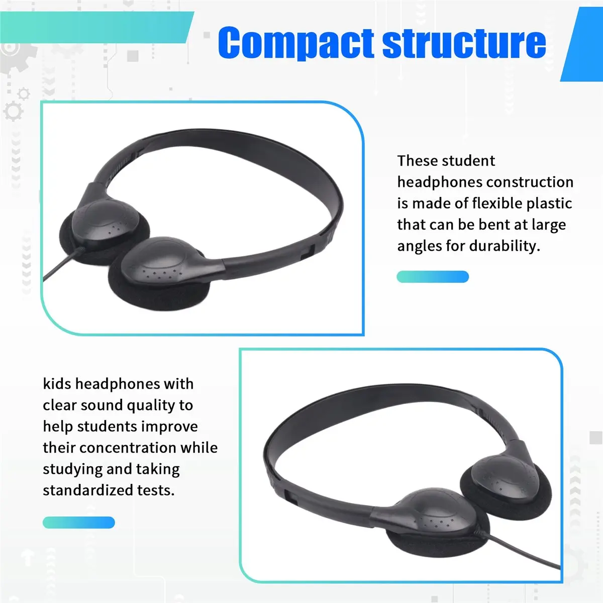 ~【On Sale】Classroom Headphones 10 Pack for Kids School, Earphones 3.5MM Audio Headset for Students Children Toddler Teens