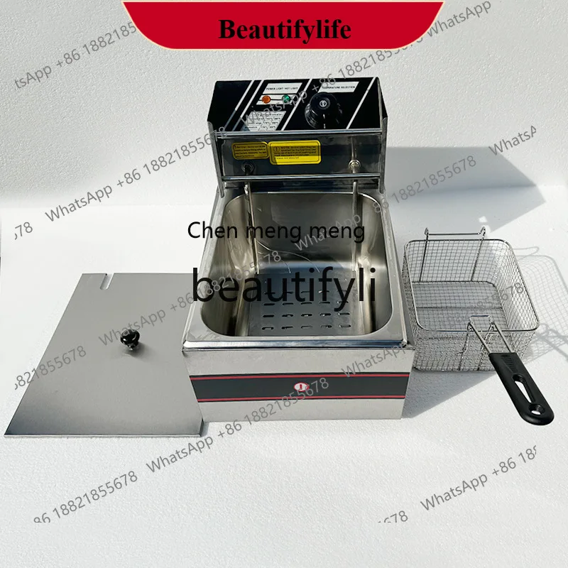 

AB02 Commercial Single-Cylinder Electric Fryer Desktop Fryer Household Large Capacity 6L Intelligent Temperature Control Oven