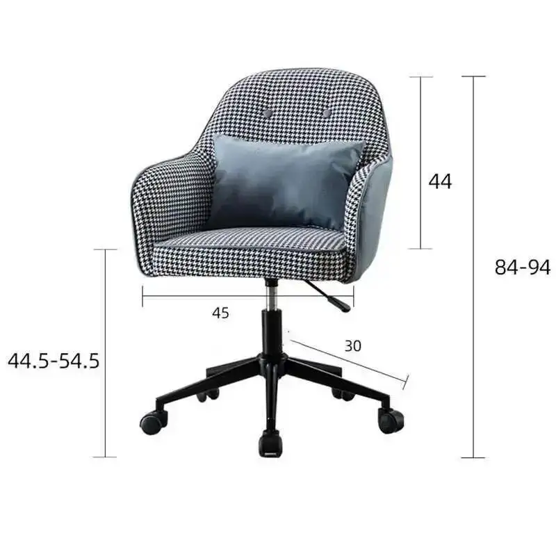Modern Houndstooth Office Furniture Fabric Chairs Office Home Study Comfortable Backrest Swivel Chair Ergonomic Computer Chair
