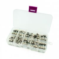 100Pcs/Set 5x20mm Quick Blow Glass Tube Fuse Assorted Kits,Fast-blow Glass Fuses 0.2A 0.5A 1A 2A 3A 5A 8A 10A 15A 20A