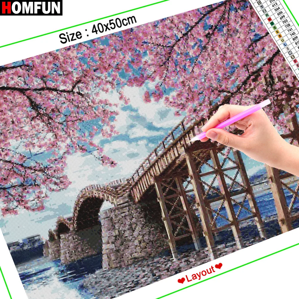 HOMFUN 5D DIY Diamond Painting Full Square/Round Drill 