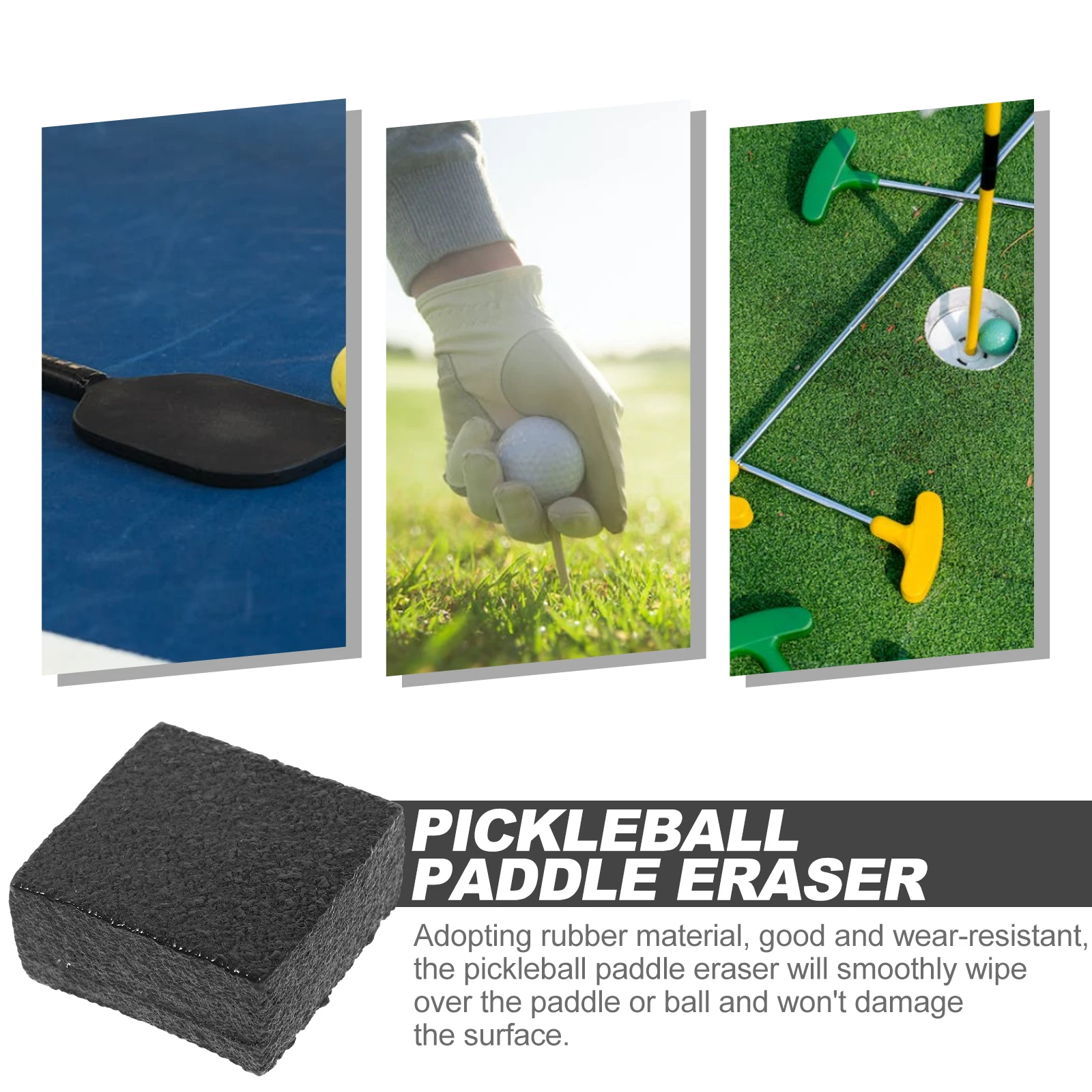 

Pickleball Rubber Wipes Stain Removal Erasers for Paddle Racket Hole Cleaners Cleaning Supplies Dirt Remove Eraser