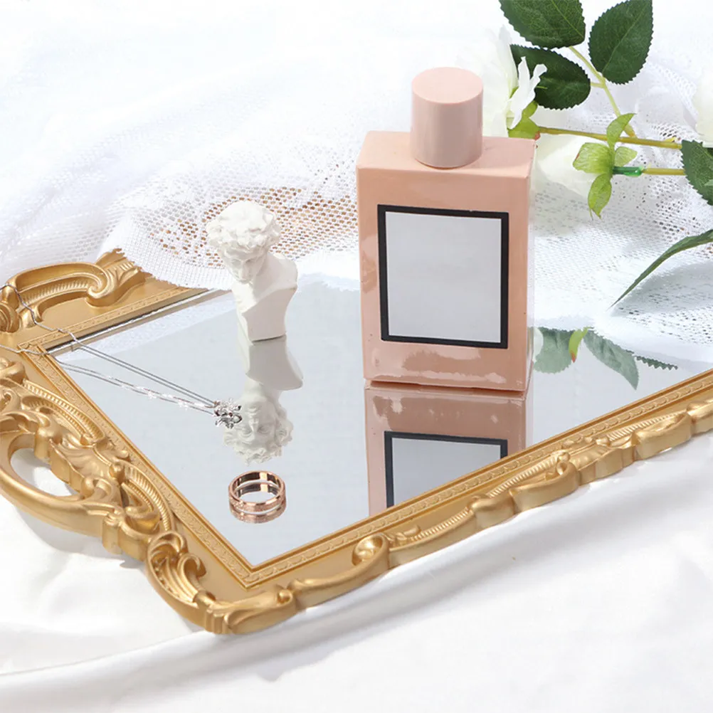 

Декоративный поднос-зеркало для парфюмерии из премиального материала, легкий, для макияжа, для демонстрации конфет и шоколада на свадьбу, для дома