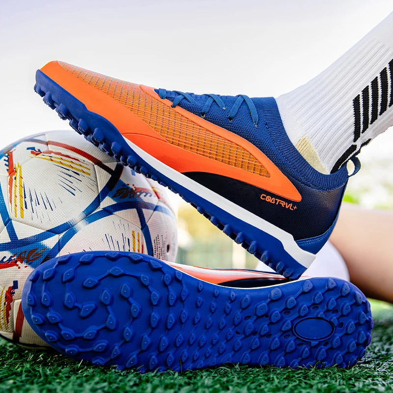 Men New TF Football Boots Sneakers Society Field Resistant Adult Breathable Male Soccer Shoes Training Top Quality Studded view 4