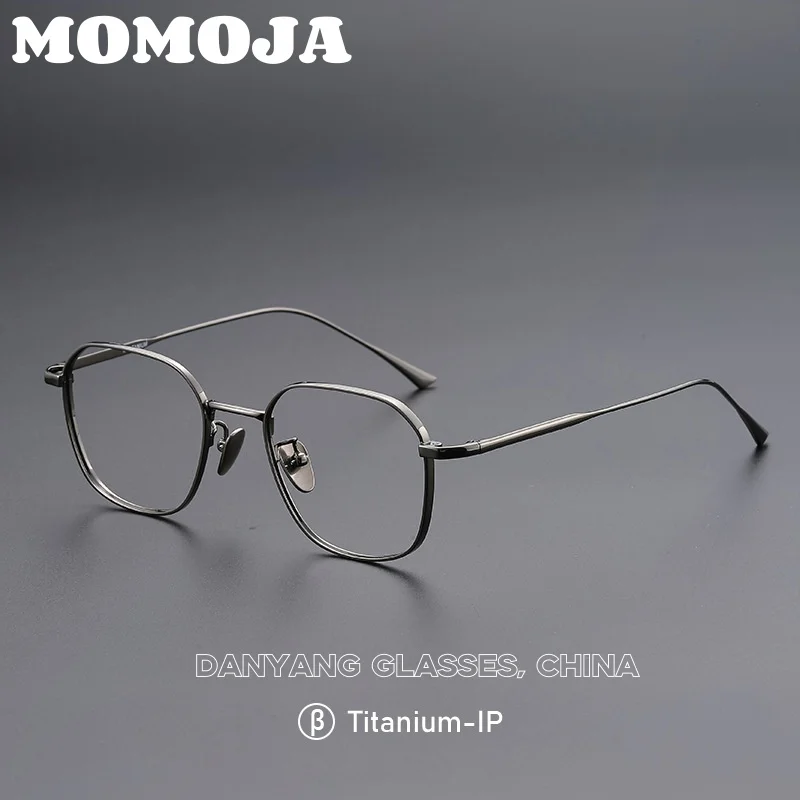 Korean Style Polygonal Titanium Alloy Glasses Frame Men and Women Fashion Retro Ultra-light Optical Prescription Eyeglasses 1909