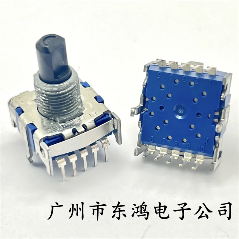 2 pcs Japanese band switch, 2 poles, 5 gears, 6 rotations, lower shaft length 15mm, 8 contacts corresponding to model SRBV160803