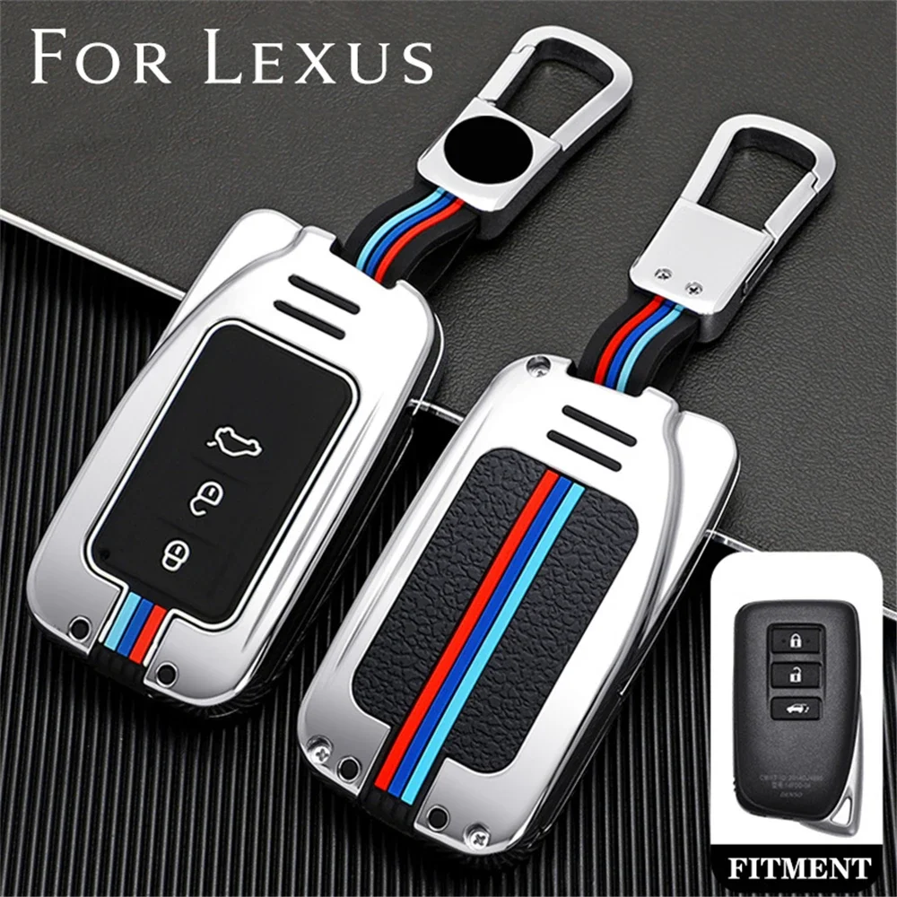 For Lexus NX RX GS IS RC ES ES350 GS350 2013-Up Zinc Alloy Remote Start Car Key Case Cover Fob Auto Accessories Protector Holder