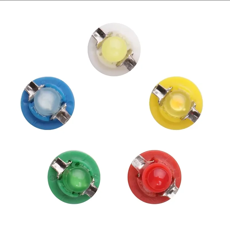 10/20/100pcs T5 B8.5D LED แดชบอร์ดรถหลอดไฟคําเตือนตัวบ่งชี้แผนที่ภายใน Instrument Light Dashboard สวิทช์โคมไฟ