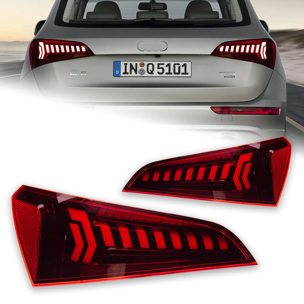 AKD Car Styling Tail Lamp for Audi Q5 Tail Lights 2008-2018 Q5 LED Tail Light Rear Lamp turn Signal Dynamic Auto DRL Accessories