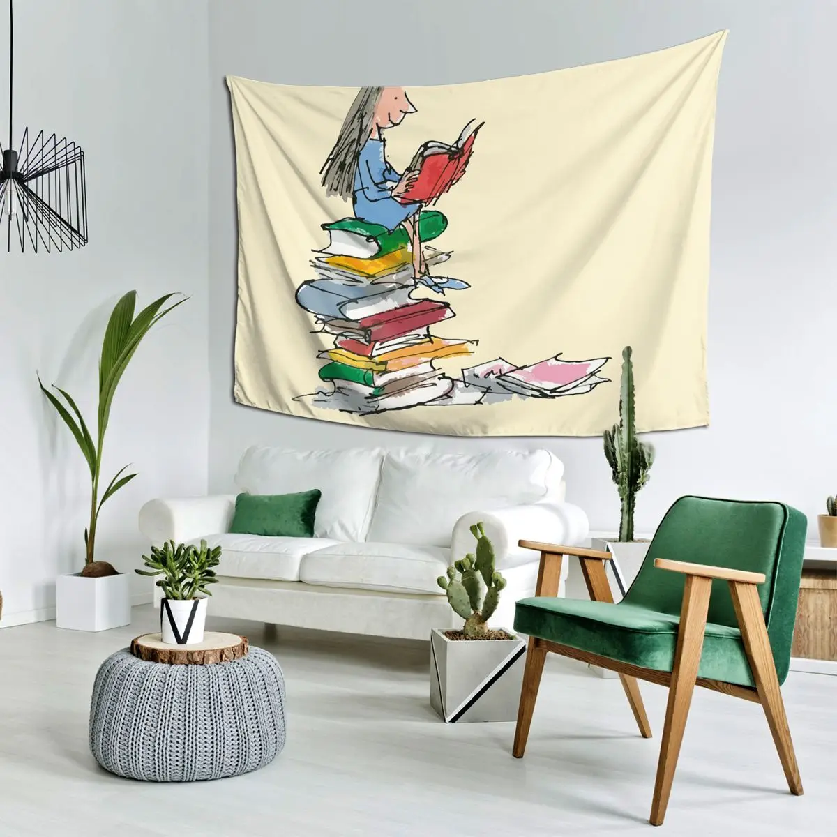 

Матильда читает гобелен настенный эстетический гобелен для украшения дома для гостиной спальни