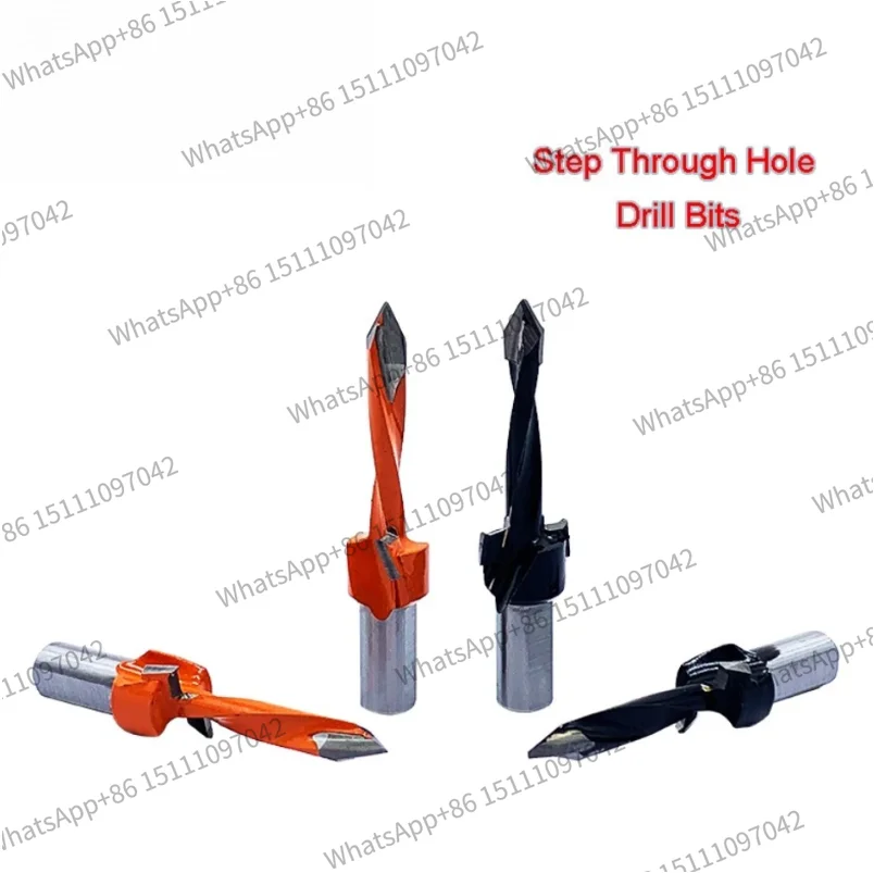 10 pcs Woodworking Tools Step Through Hole Drill Bits 70mm Length for Drilling Machine