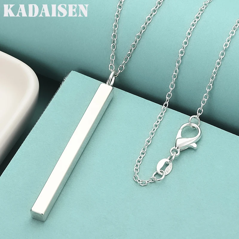 925 Sterling Silver Pretty Geometry Pendant Necklace For Women Charms Gifts Party Fashion Brands Jewelry