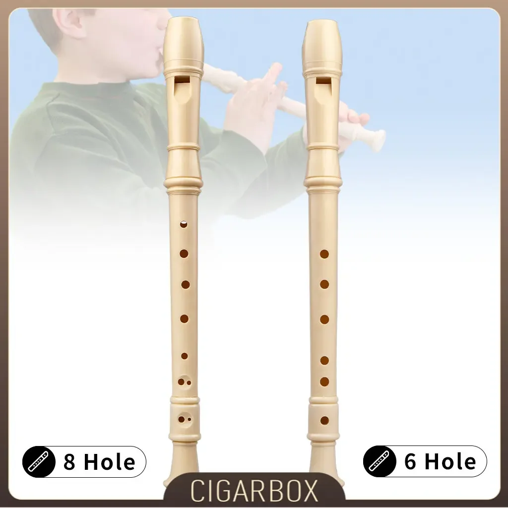 Swan 6 Holes & 8 Holes Recorder Flute ABS Non-Toxic Soprano Recorder Clarinet Beginner Flute Descant Recorder Woodwind