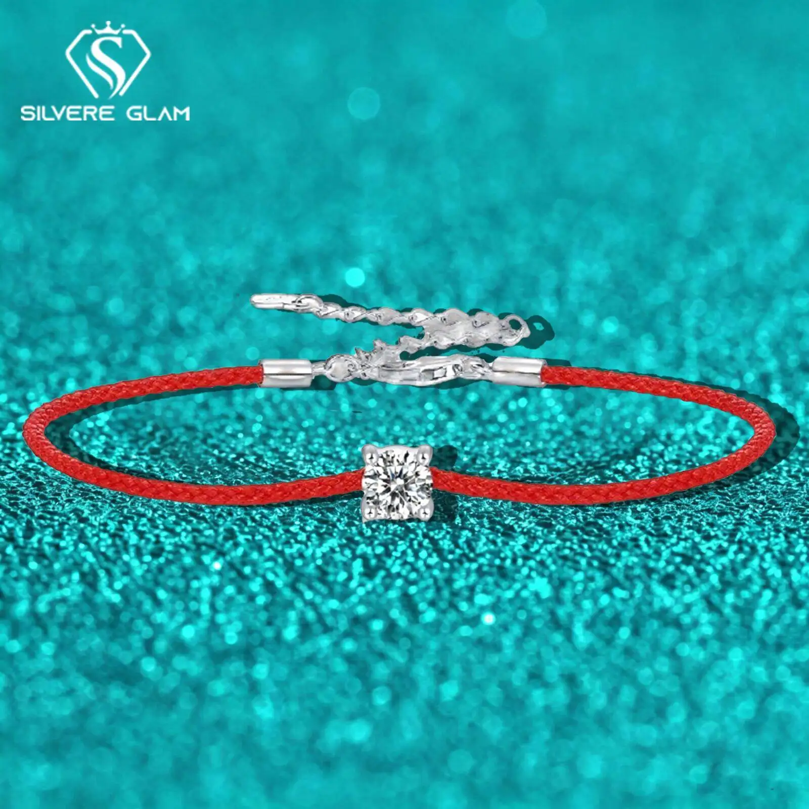 

Браслет из серебра 925 пробы с муассанитом TY 0.5CT для женщин и мужчин, браслет с красной нитью на удачу, браслет с 12 созвездиями, изысканные ювелирные украшения