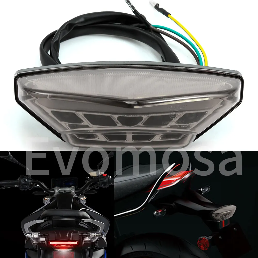 

Rear Motorcycle LED Tail Brake Light Electric Vehicle License Plate Lamp Daytime Running Light Warning Lights Fender Small Lamp
