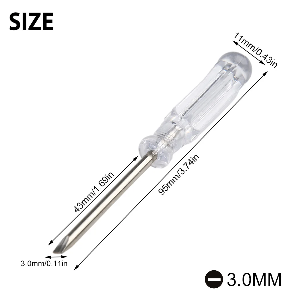 Pequena chave de fenda transversal para brinquedos, broca ranhurada, peças da ferramenta do reparo do carro, 3.74in, 1PC