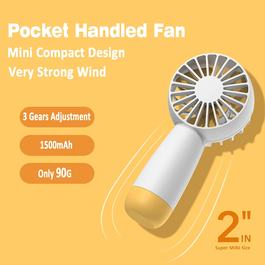 

2025 Новый сверхлегкий мини-карманный ручной вентилятор всего 90 г, портативный кондиционер, перезаряжаемый небольшой вентилятор с 3 скоростями ветра