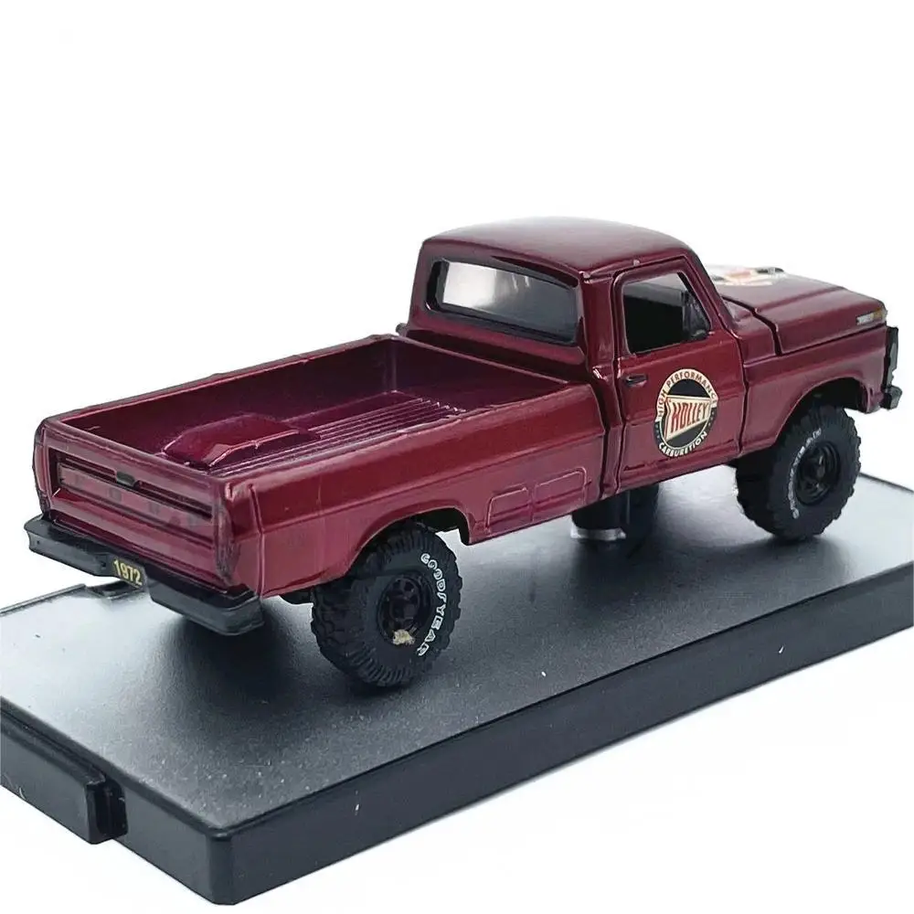 M2 1/64 1972 Ford F-250 Exlorer 4 x4 vino rosso pressofuso in lega modello di auto collezione display regalo per bambini