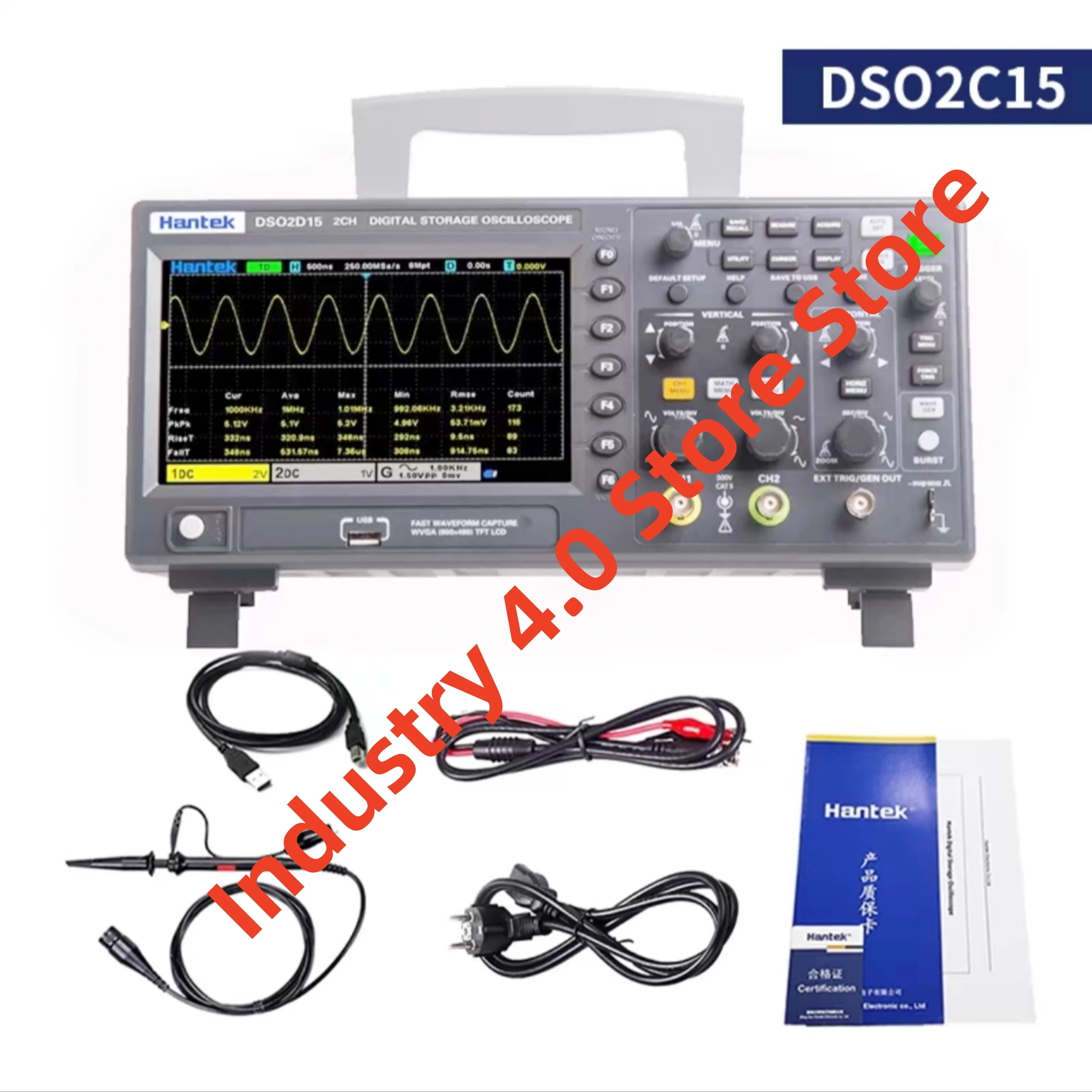

Hantek DSO2C15（2-CH 150MHz 1GSa/s）Dual-channel digital oscilloscope new original