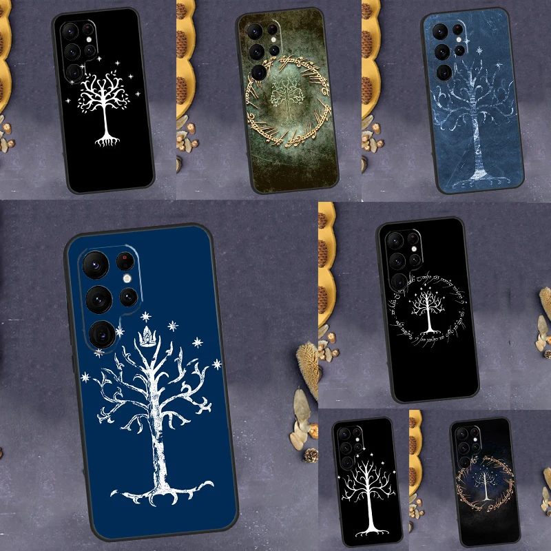 White Tree Of Gondor Case For Samsung Galaxy S23 S22 S21 Ultra S20 FE S8 S9 S10 Plus Note 10 20 Ultra Cover