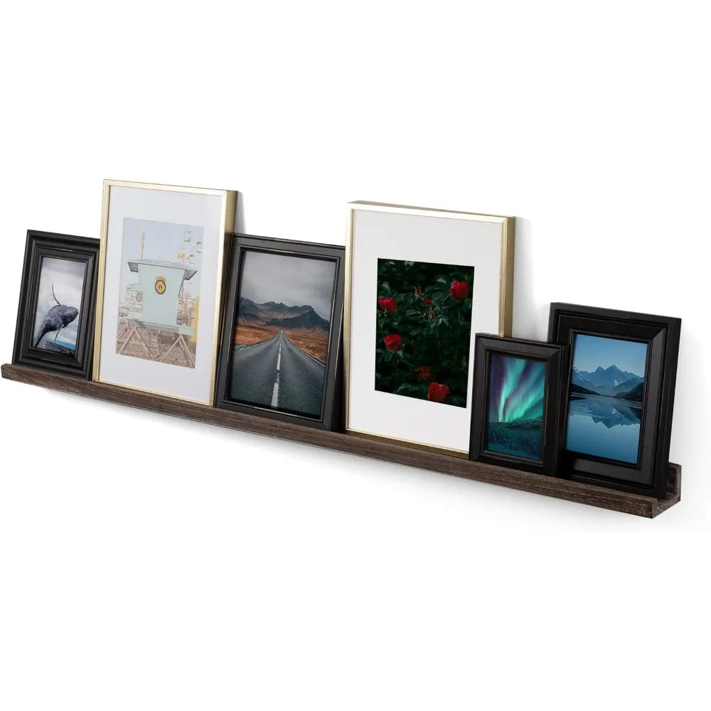 رف حافة ضيق مثبت على الحائط مقاس 52 بوصة من Ted - رف خشبي عائم لغرفة المعيشة والمكتب والمطبخ وغرفة النوم #3