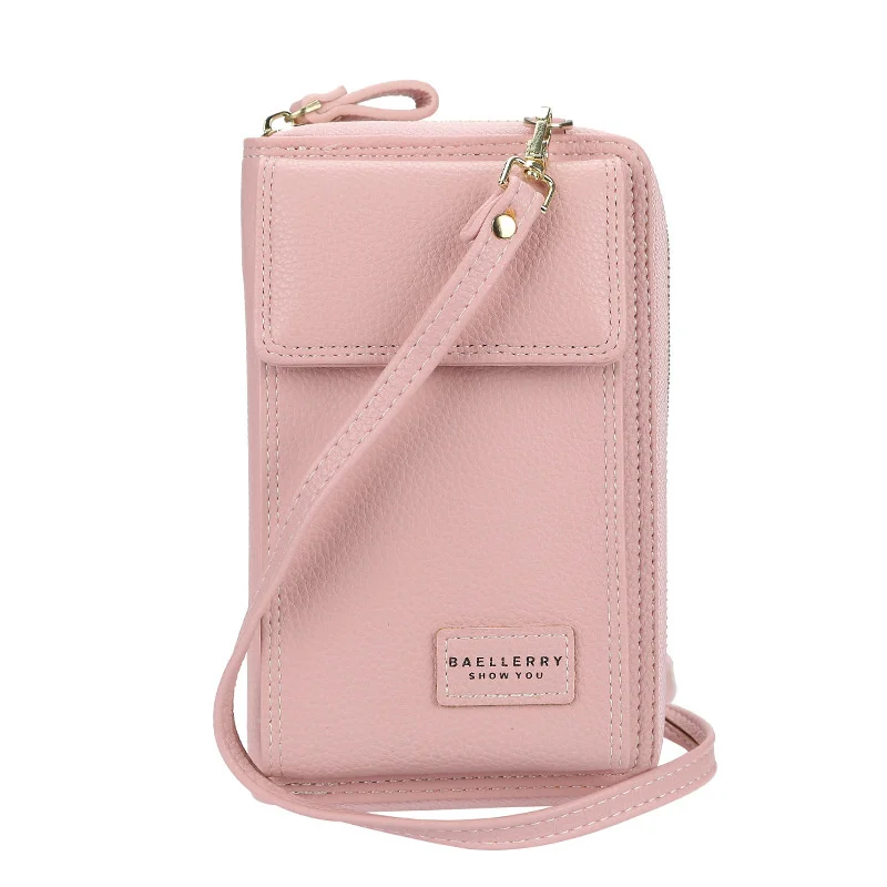 

Fashion Mini Zipper & Hasp Women's Purses And Handbags Phone Pocket Coin Card Holders Solid Crossbody Bags For Women Clutch Bag