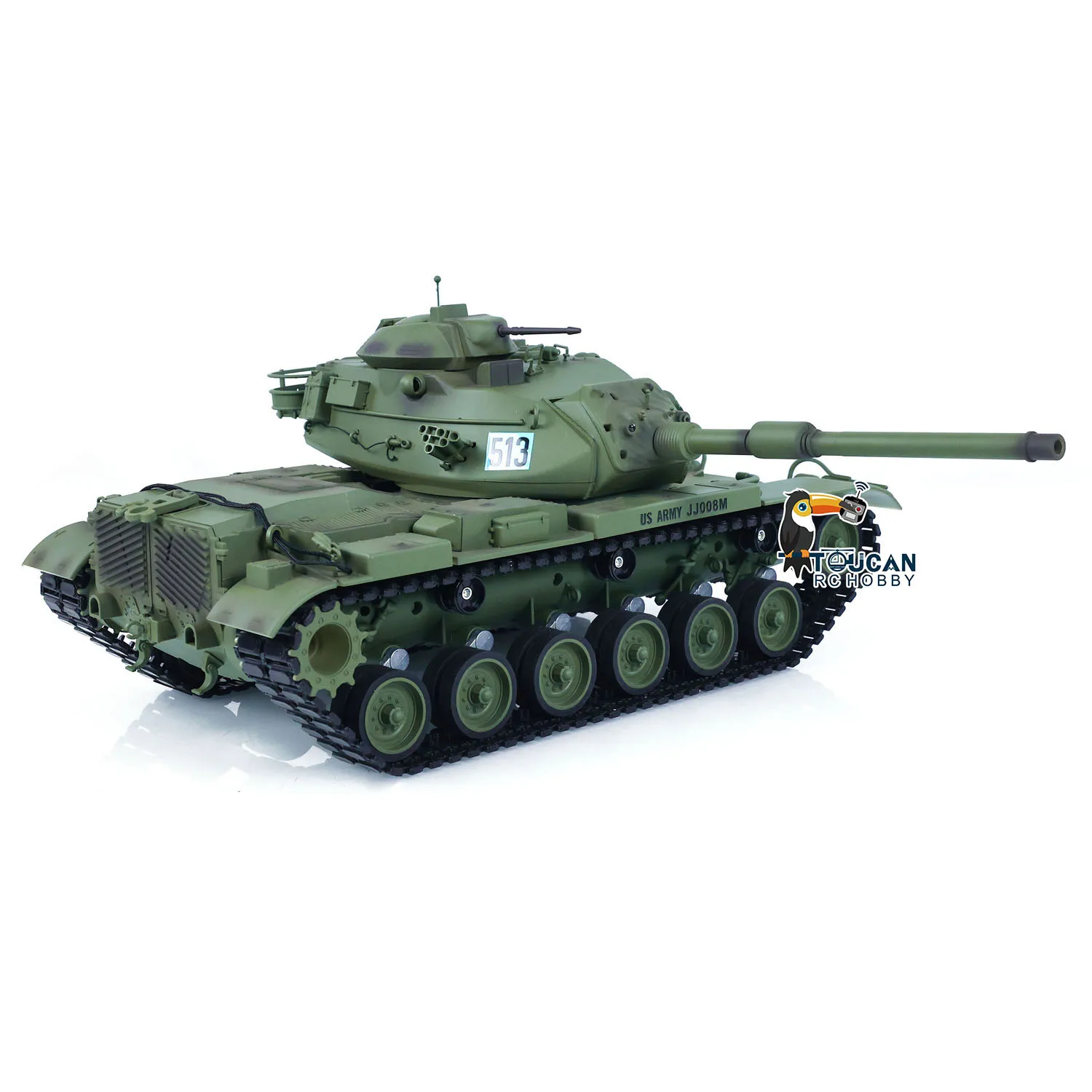 M60A3 USA RC 1/16 Scale RC Tank Remote Control TD Model 320-degree Turret Rotation Battle Tanks Model with Sound Smoke TH23291